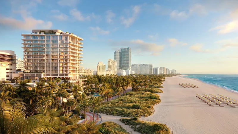 Coastal residential buildings in Florida
